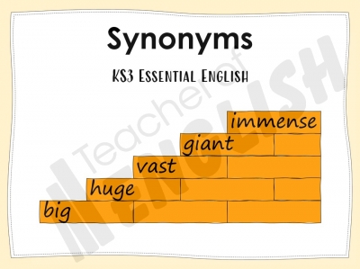 Synonyms - KS3 Teaching Resources